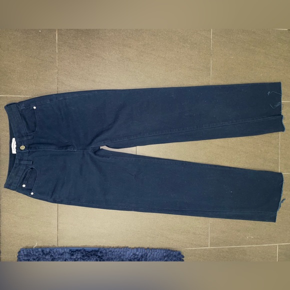 WeWoreWhat High Waist Straight Leg Jeans, Navy, Size 24 - Picture 4 of 6